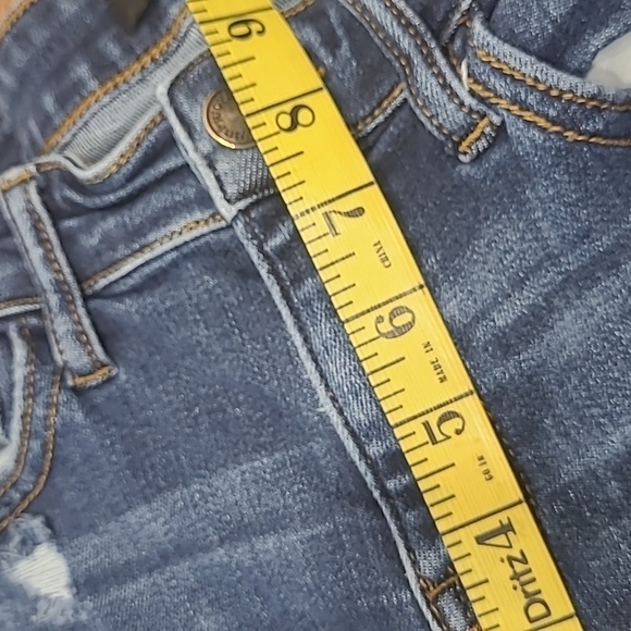 Judy Blue Jeans Women's sz 3/26 Distressed Mid Rise Skinny Leg Denim Jean - Picture 9 of 10
